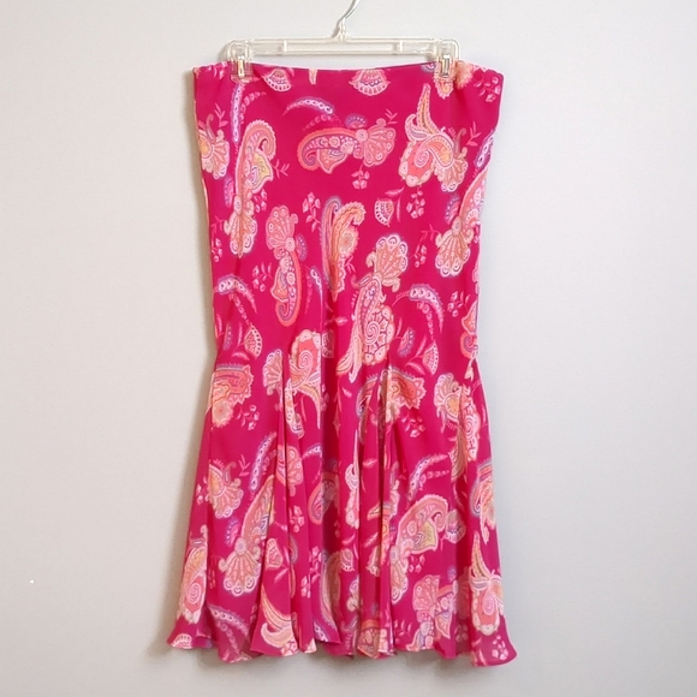 Womens Chaps Floral Skirt Size Large